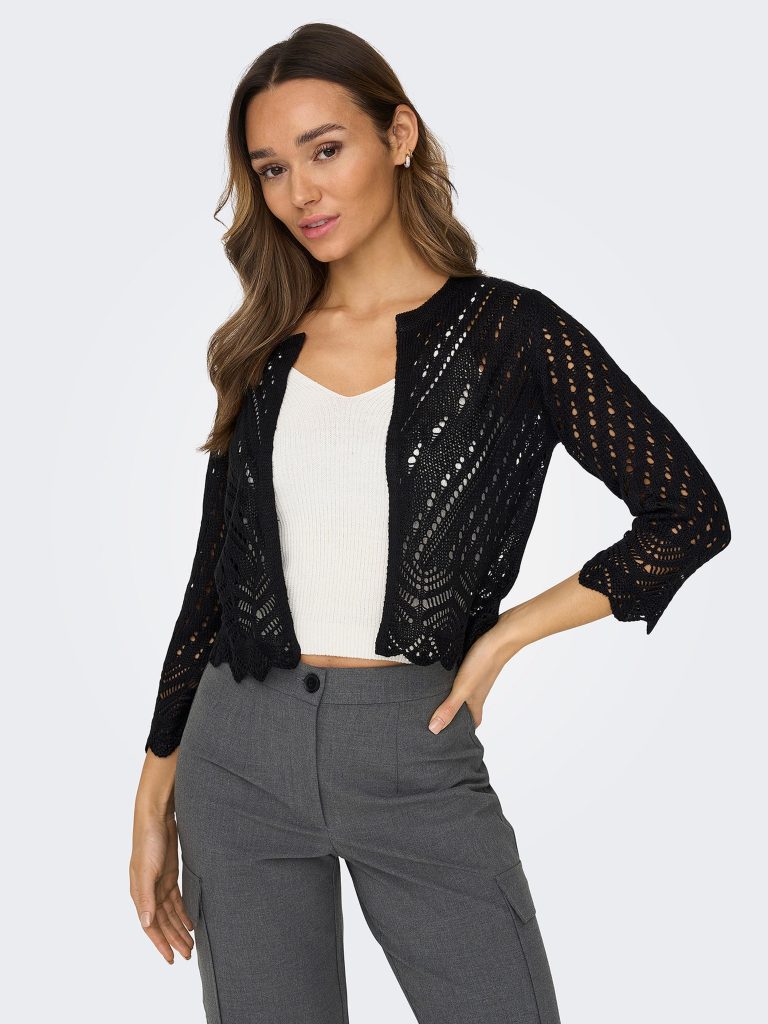 JDYSUN 34 CROPPED CARDIGAN KNT BLACK