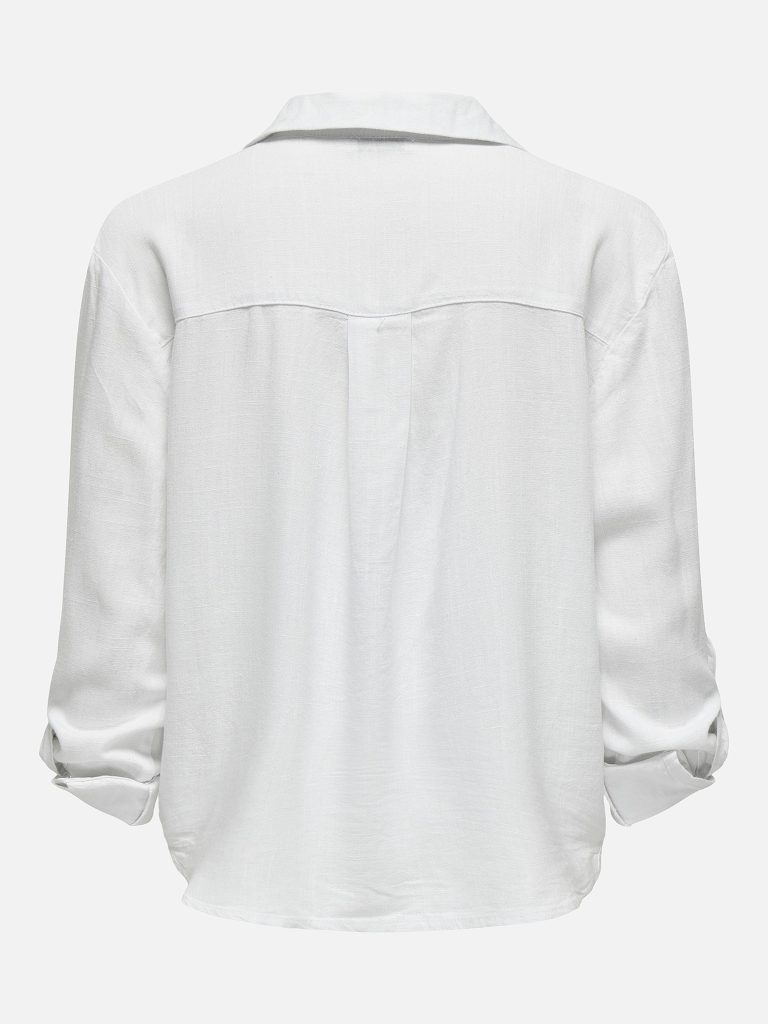 JDYCAYA LINEN LOOSE LS SHIRT BRIGHT WHITE