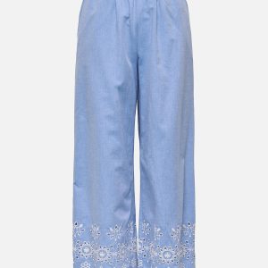 JDYMARINA HW EMB ANKLE PANT BLUE BONNET - Image 1
