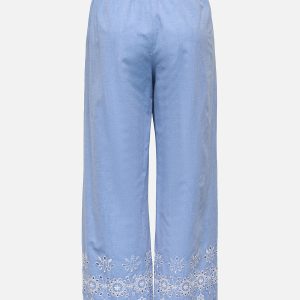 JDYMARINA HW EMB ANKLE PANT BLUE BONNET - Image 2