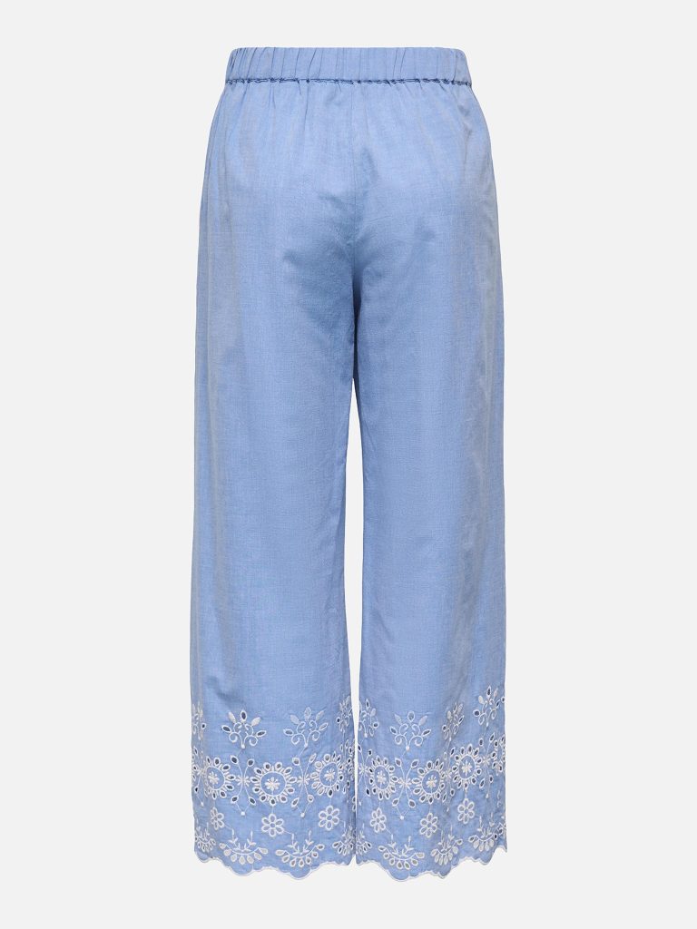JDYMARINA HW EMB ANKLE PANT BLUE BONNET