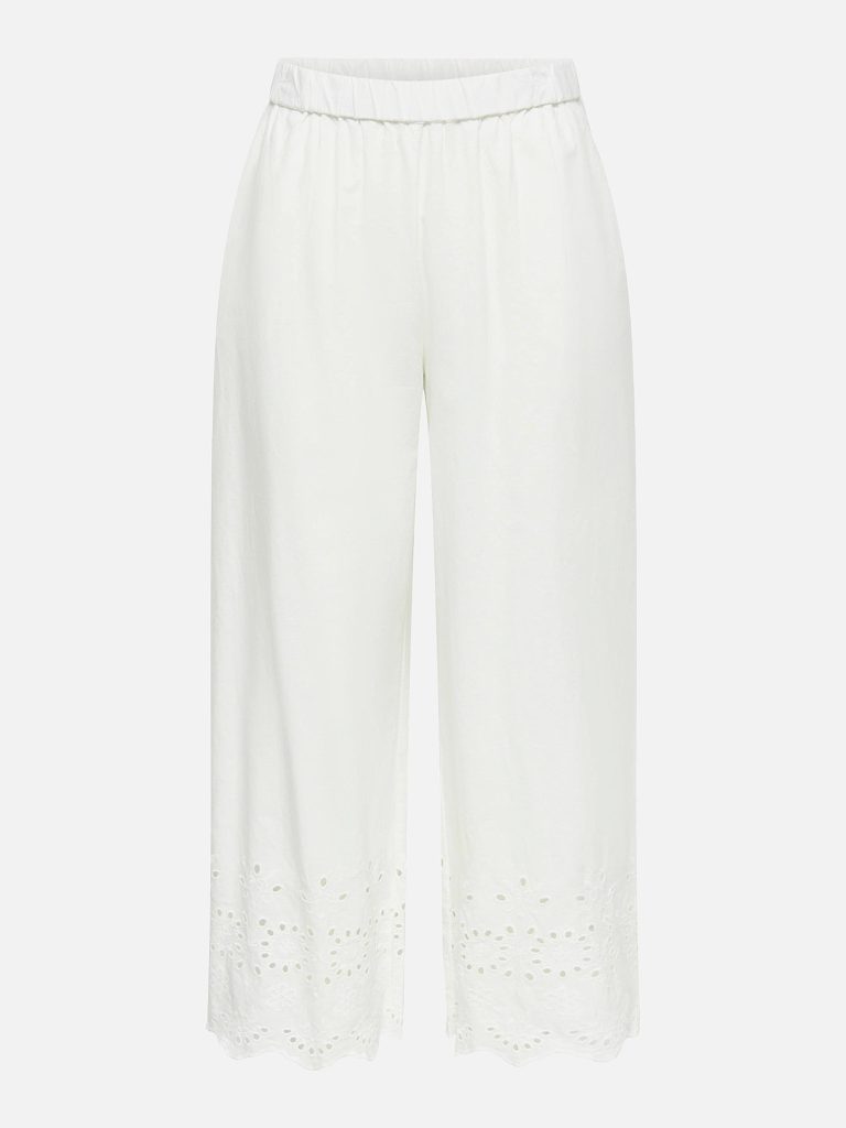 JDYMARINA HW EMB ANKLE PANT CLOUD DANCER