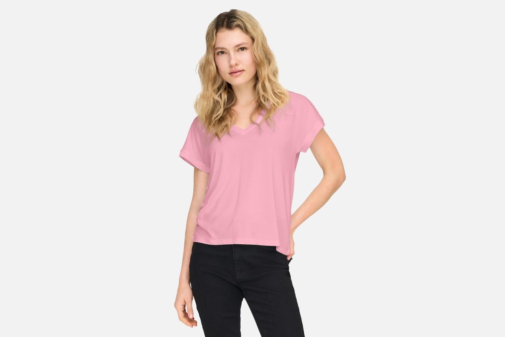 FREE LIFE VNECK LACE ROMANCE ROSE
