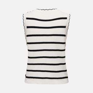 MELIANA BUTTON VNECK SNOW WHITE – Image 2