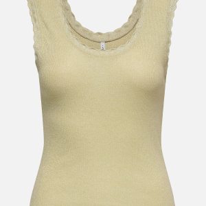 ONLCARLA SL GLITTER TOP CS JRS GREEN LILY – Image 1