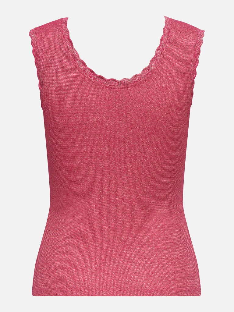 ONLCARLA SL GLITTER TOP CS JRS PINK YARROW