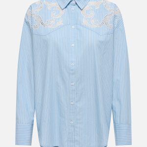 ONLSUVY LS EMB STRIPE SHIRT WVN SOFT CHAMBRAY – Image 1