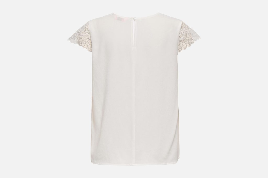 ONLELVA VIA SS DETAIL TOP WVN CLOUD DANCER