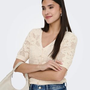 ONLCHLOE SS CADIGAN KNT ECRU - Image 6