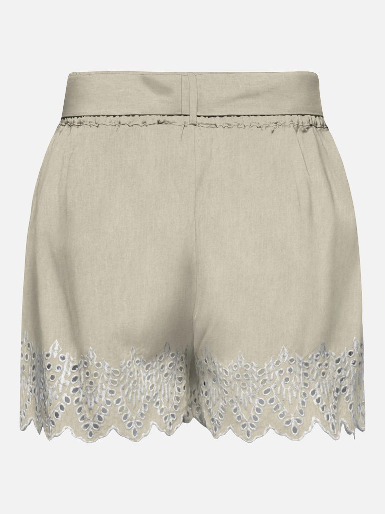 ONLTULUM EMB LOOSE BELT SHORTS OLIVE GRAY