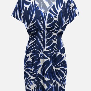 ONLNOVA LIFE VIS SS MACEY DRESS NIGHT SKY – Image 1