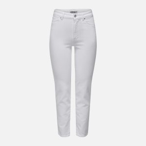 ONLEMILY STRETCH HW STR ANK DNM WHITE L32 - Image 1