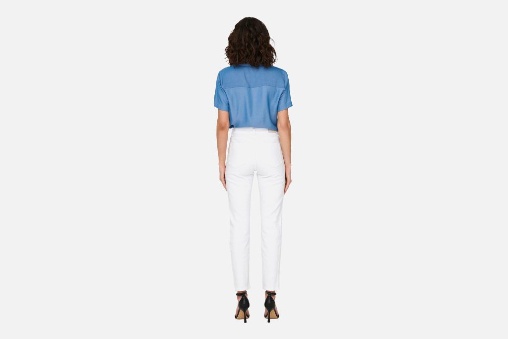 ONLEMILY STRETCH HW STR ANK DNM WHITE L32