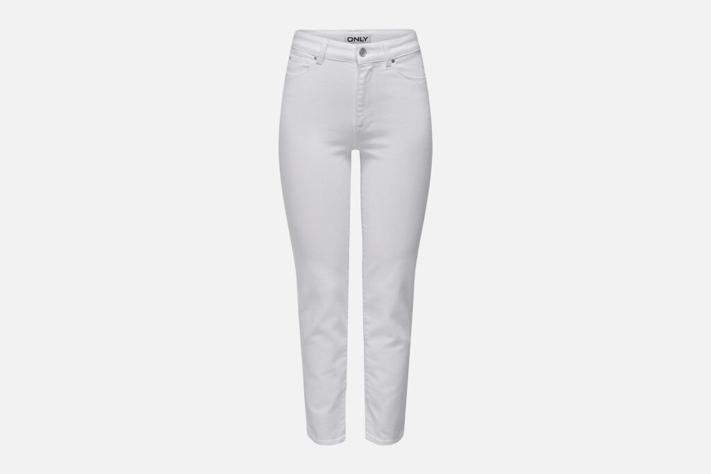 ONLEMILY STRETCH HW STR ANK DNM WHITE L30