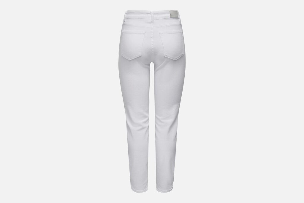 ONLEMILY STRETCH HW STR ANK DNM WHITE L30