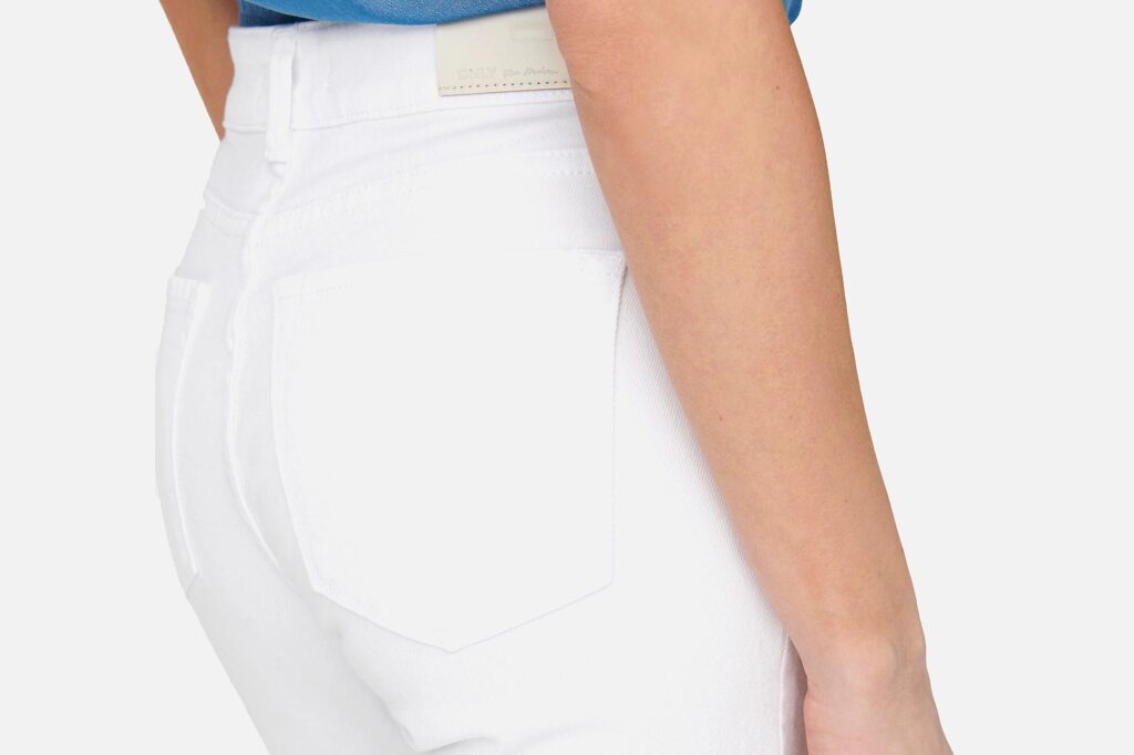 ONLEMILY STRETCH HW STR ANK DNM WHITE L30