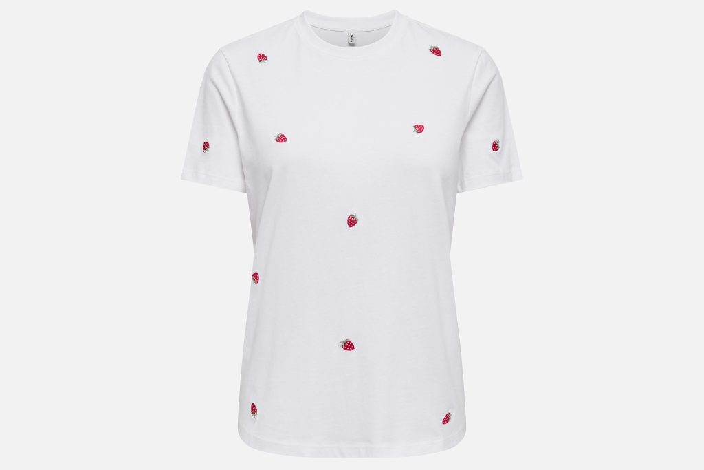 KETTY ONECK TOP WHITE STRAWBERRY