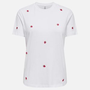 KETTY ONECK TOP WHITE STRAWBERRY - Image 1