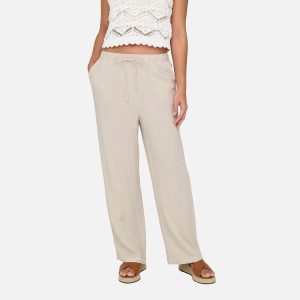 ONLSIESTA MW PULLUP LINEN BL PNT NOOS MOONBEAM - Image 3