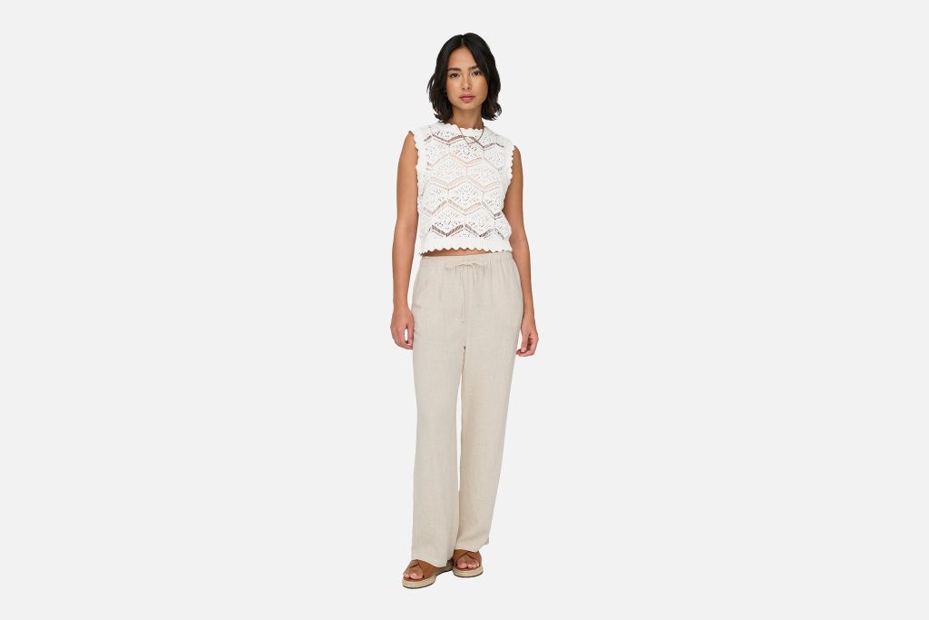 ONLSIESTA MW PULLUP LINEN BL PNT NOOS MOONBEAM