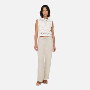 ONLSIESTA MW PULLUP LINEN BL PNT NOOS MOONBEAM - Image 4