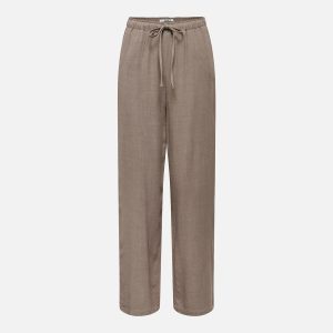 ONLSIESTA MW PULLUP LINEN BL PNT NOOS WALNUT - Image 1