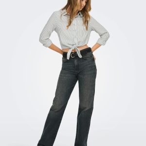 ONLLECEY LS KNOT SHIRT NOOS CLOUD DANCER – Image 3