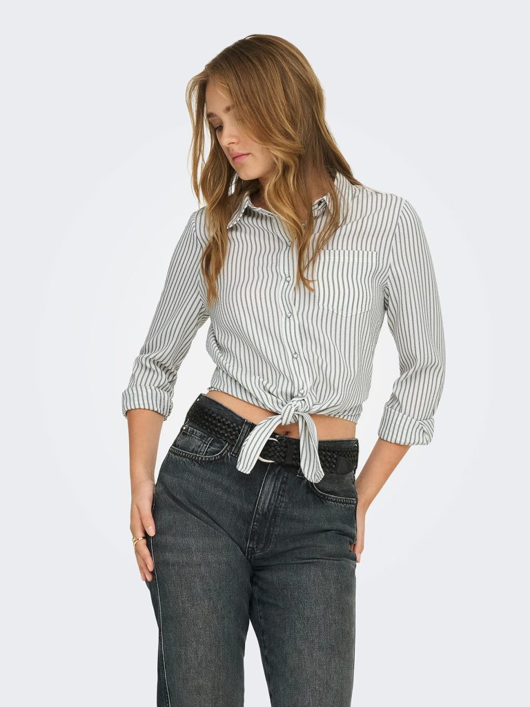 ONLLECEY LS KNOT SHIRT NOOS CLOUD DANCER