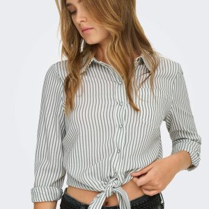 ONLLECEY LS KNOT SHIRT NOOS CLOUD DANCER – Image 6