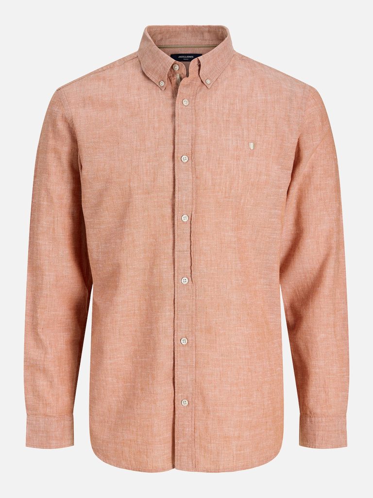 JPRBLUSUMMER LINEN BL SHIELD LS AMBER BROWN