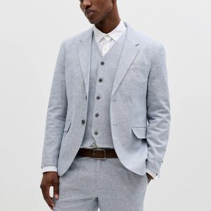 JPRMARTIN SUMMER BLZ LINEN BLEND FADED DENIM – Image 5