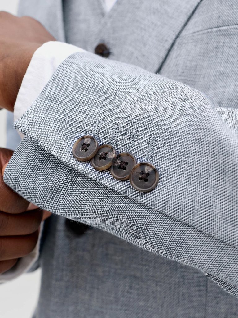 JPRMARTIN SUMMER BLZ LINEN BLEND FADED DENIM