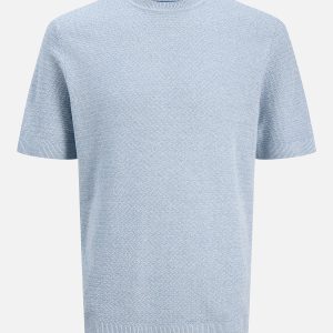 JPRBLURILEY KNIT CREW NECK  SS SN ASHLEY BLUE – Image 1