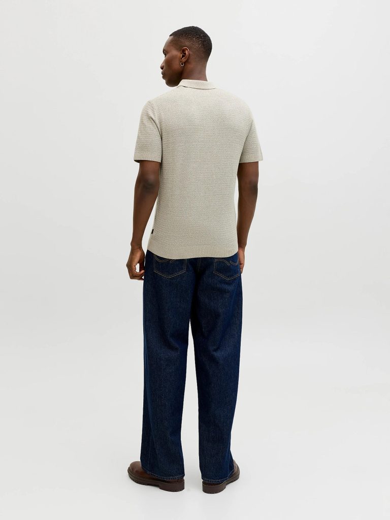 JPRBLURILEY KNIT POLO SS SN MERMAID TWIST