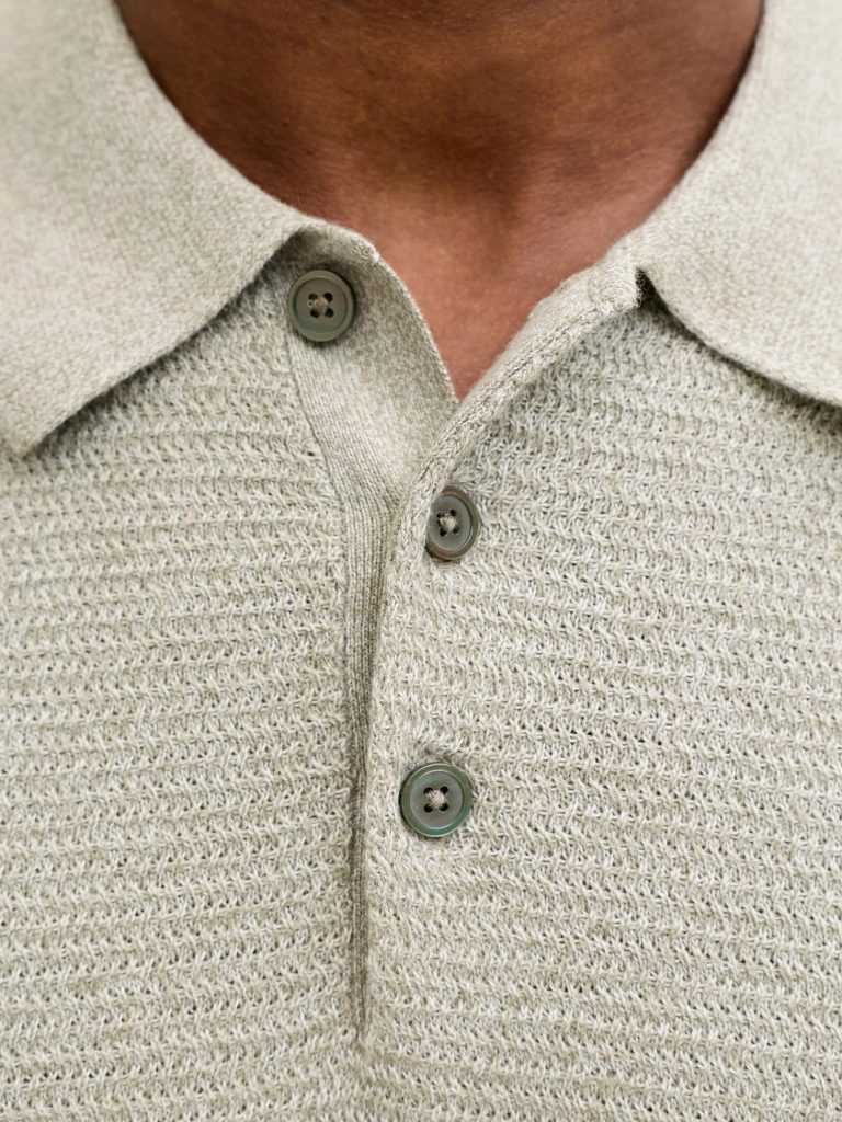 JPRBLURILEY KNIT POLO SS SN MERMAID TWIST