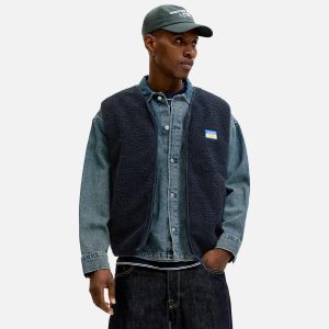 POCKY TEDDY VEST NAVY – Image 3