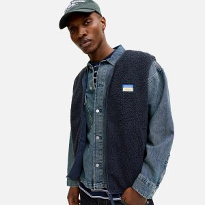 POCKY TEDDY VEST NAVY – Image 5