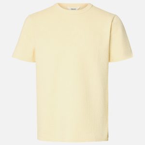 SLHSANDER SEERSUCKER SS ONECK TEE ANGORA - Image 1
