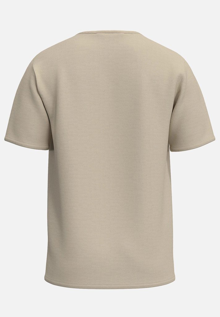 SLHSANDER SEERSUCKER SS ONECK TEE ANGORA