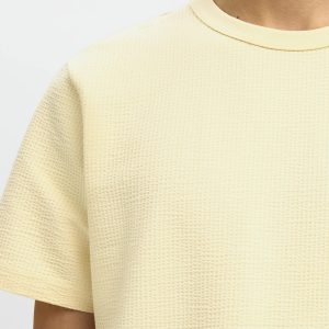 SLHSANDER SEERSUCKER SS ONECK TEE ANGORA - Image 6