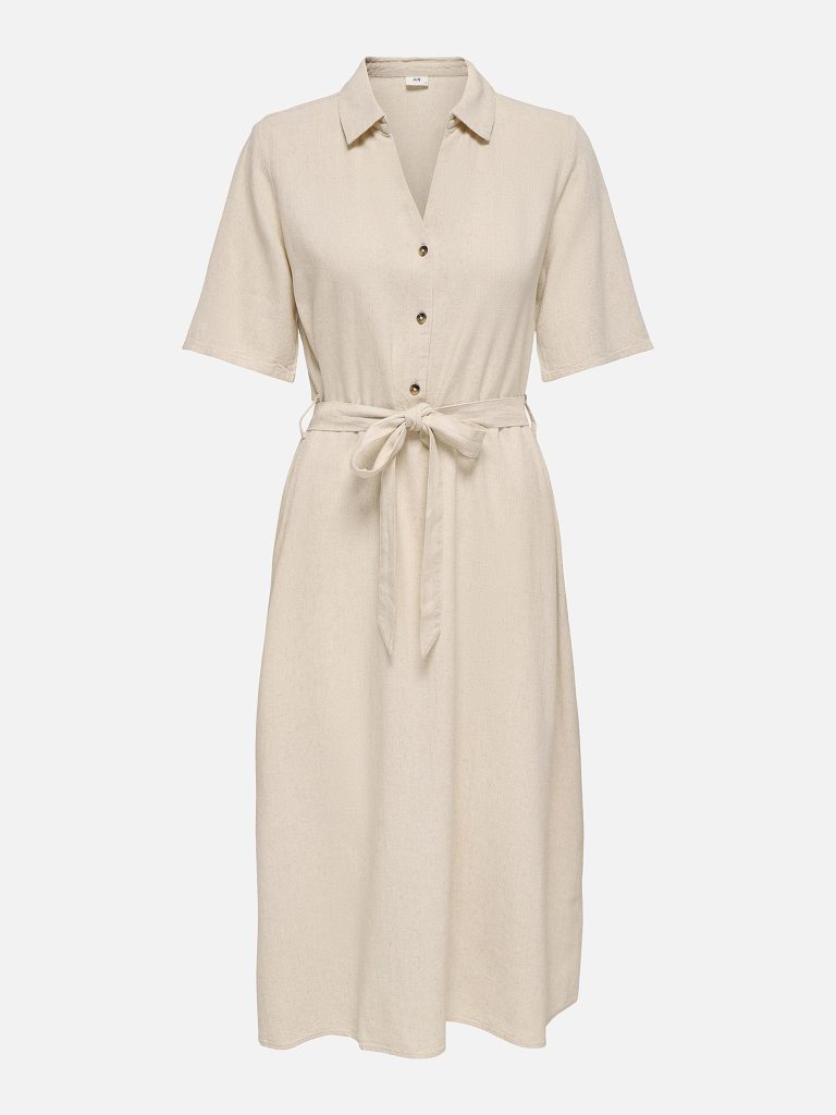 JDYSAY 24 MIDI SHIRT DRESS WVN NOOS OATMEAL