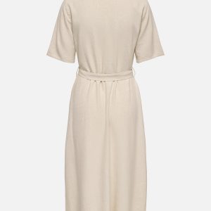 JDYSAY 24 MIDI SHIRT DRESS WVN NOOS OATMEAL – Image 2