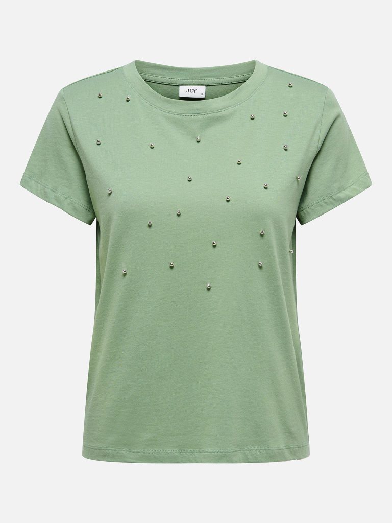 JDYHESTER LIFE SS STUD TOP HEDGE GREEN STUDS