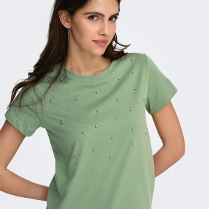 JDYHESTER LIFE SS STUD TOP HEDGE GREEN STUDS – Image 6