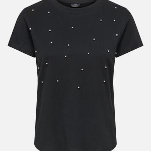 JDYHESTER LIFE SS STUD TOP JRS BLACK STUDS – Image 1