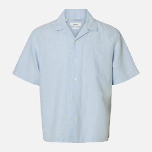 SLMRLXCLAY LINENBLEND SS SHIRT DUSTY MIXED – Image 1