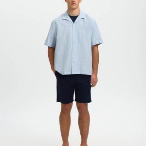 SLMRLXCLAY LINENBLEND SS SHIRT DUSTY MIXED – Image 3