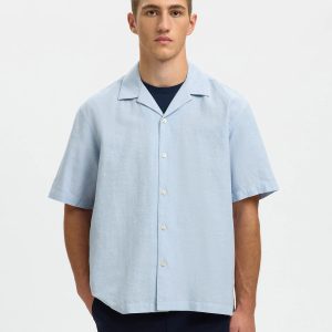 SLMRLXCLAY LINENBLEND SS SHIRT DUSTY MIXED – Image 5