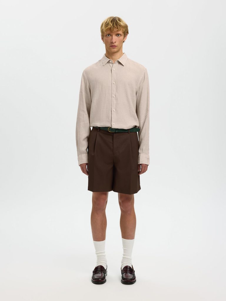 SLMREGCLAUS KYLIAN LINEN LS SHIRT PURE CASHMERE