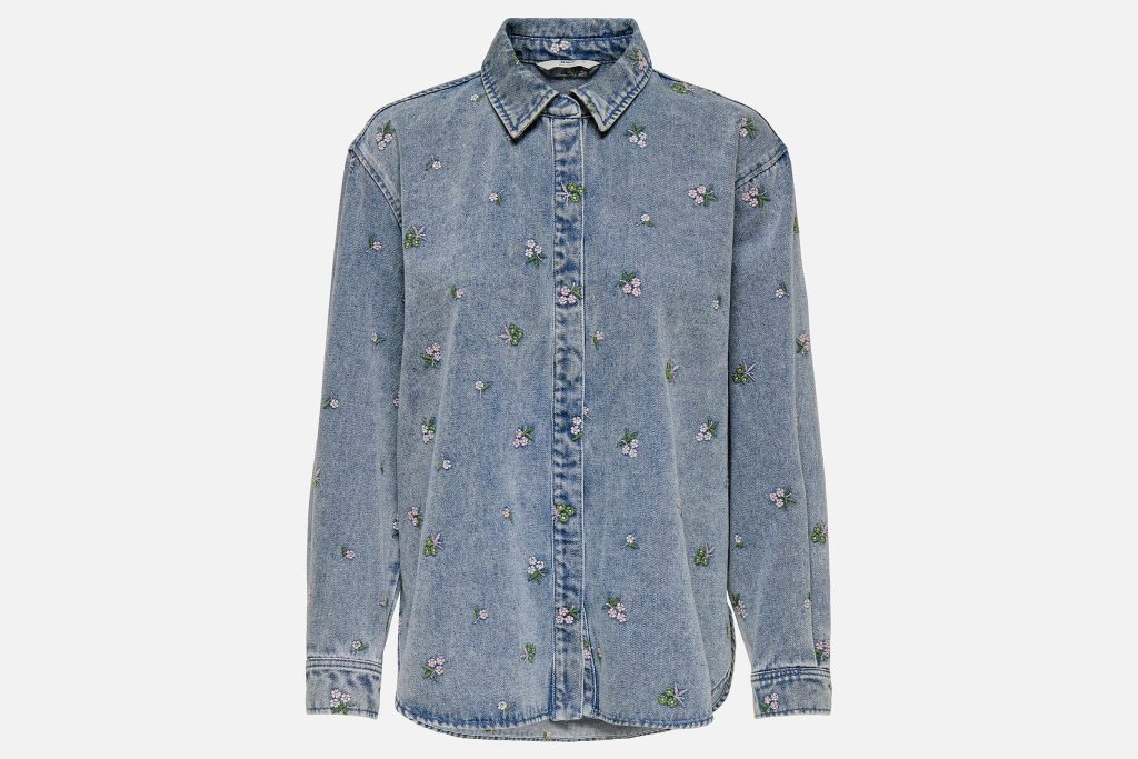 VERA FLOWER SHIRT BLUE DENIM